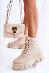 Women's Boots Warm Trappers Light Beige Flavin