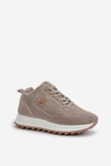 Insulated Leather Sports Shoes on Platform Grey Adite