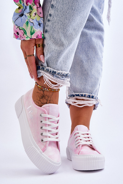 Trampki Platforma Różowe Lee Cooper LCW-23-31-1781L