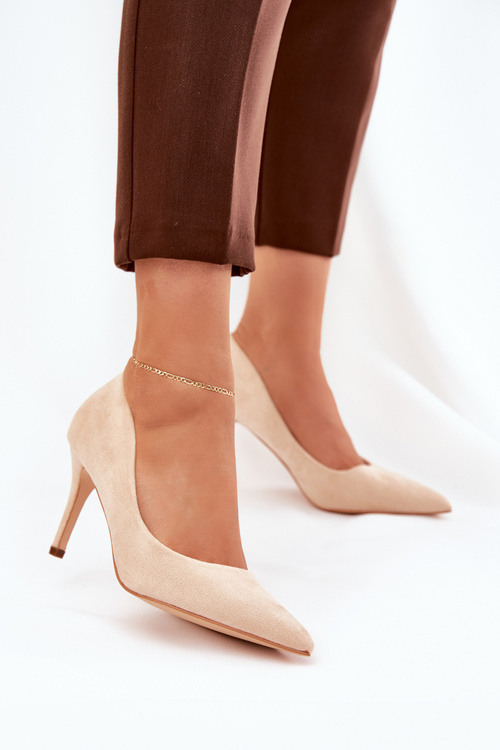 High Heels Made Of Eco Suede Beige Vannith