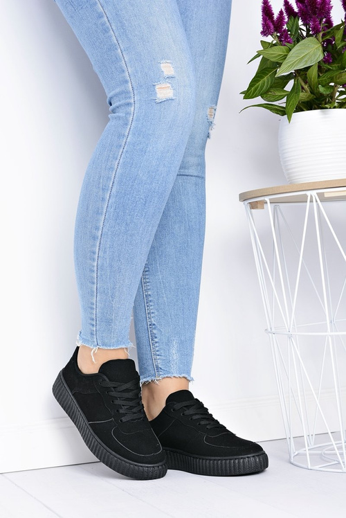 Black Suede Platform Creepers Maine