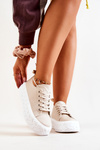 Sneakers On A Massive Platform Light Beige Suzane