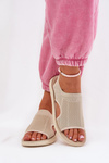 Sporty Women's Sandals Beige Cesys