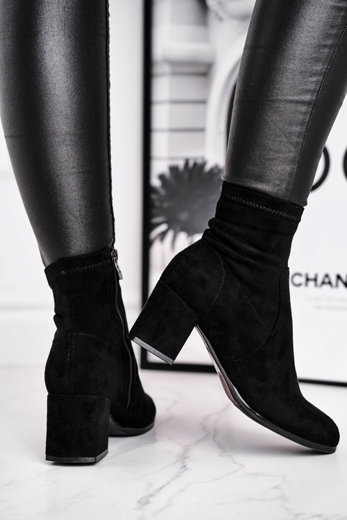 Women's Boots On Heel Black Merducio