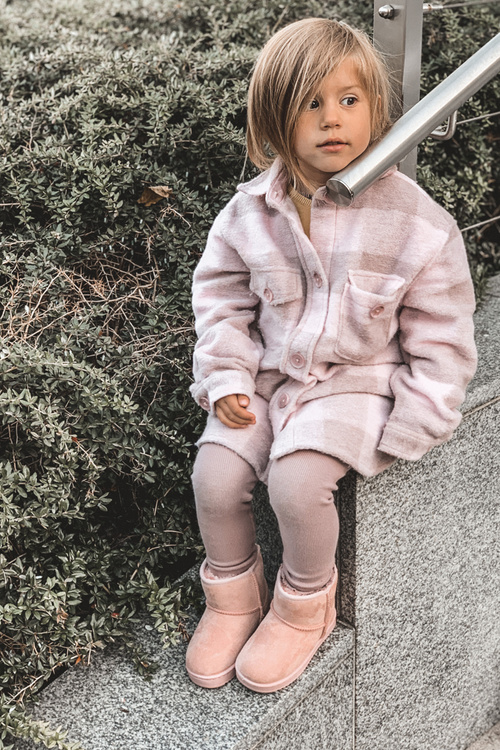 Kids' Warm-up Snow Boots Pink Gooby