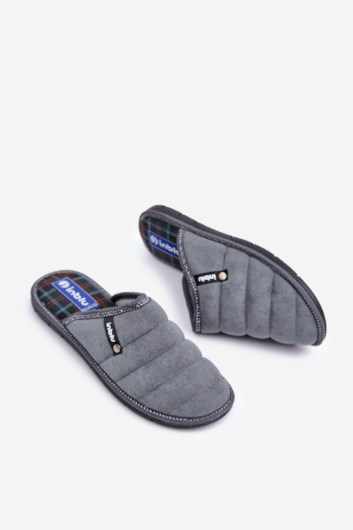 Comfortable Men's Home Slippers Inblu 91000027 Grey
