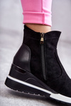 Black Rita Wedge Sneakers