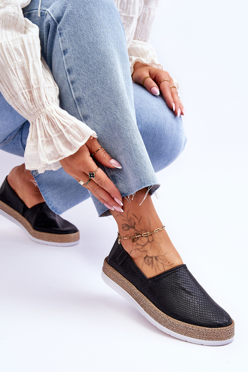 Leather Espadrilles Loafers Big Star LL276002 Black