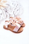 Children's Sandals With Bow Pink Beebee