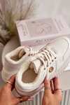 Damskie Buty Sportowe Sneakersy Masywna Podeszwa Beżowe Verissha