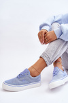Fabric Sneakers On The Platform Big Star LL274145 blue