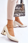 Elegant Pumps On A Heel Beige Emma