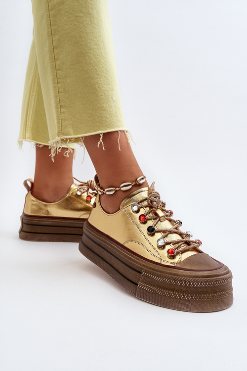 Women's Platform Sneakers GOE NN2N4055 Gold