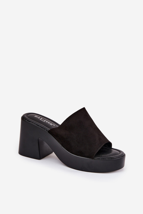 Women's Heeled And Platform Sandals Black Omeisa