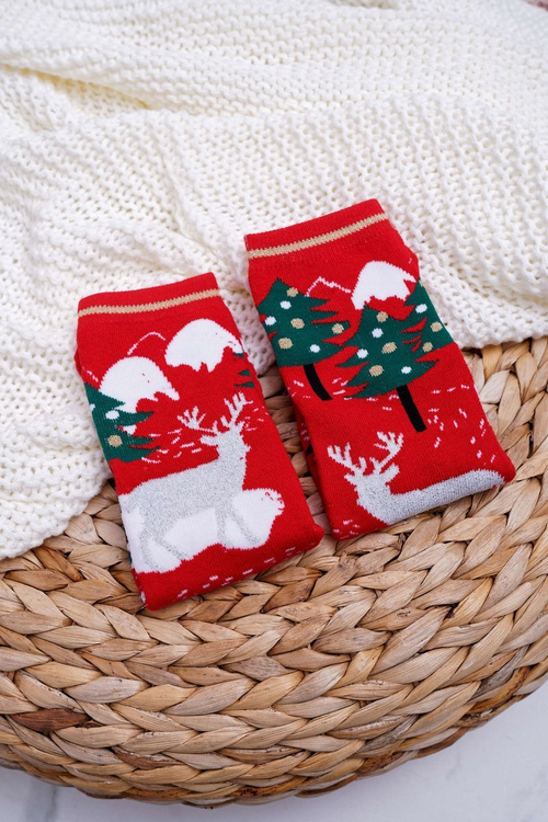 Women's Christmas Socks Anti-Slip Red OH DEER