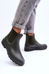 Women's Slip-in Matte Wellies Dark Green Helinca