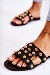 Women's Classic Slippers With Ornaments Black Scotlyn
