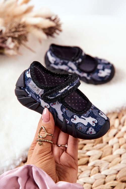 Flip-flops Ballerinas Befado Penguins 109P239 Black