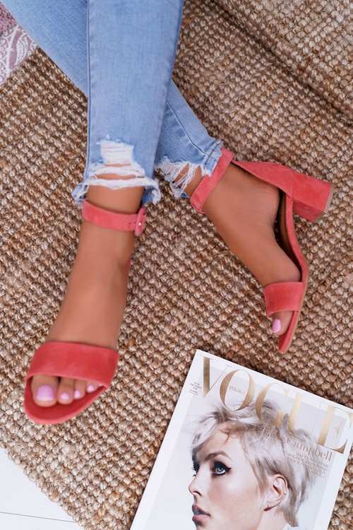 Women's Maciejka Leather Suede Sandals Pink 04141-15/00-5