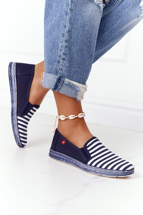 Espadryle Big Star Granatowo-Białe HH276002 