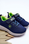 Children's Sport Shoes with Lace-up Navy-Green Brego