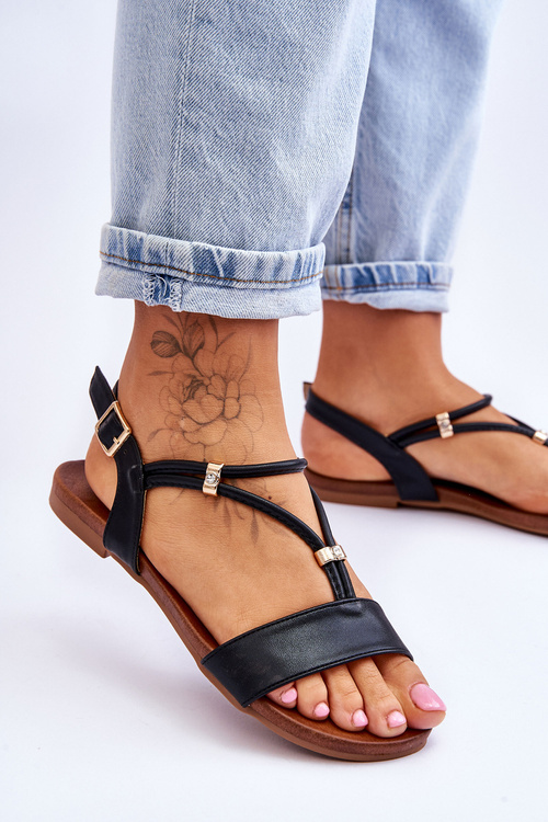 Women's Flat Sandals S.Barski KV-541-120 Black