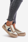 Damskie Sneakersy Skóra Naturalna Beżowe Vinceza 7923