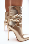 Women's Heels with Straps Gold Casulle