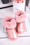 Children's snow boots warm with fur pink Marella