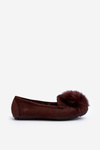 Women's Moccasins With Fur Brown Novas