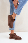 Low Snow Boots Made Of Eco Suede Brown Nelsanna