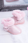 Children's Insulated Trapper Boots Snow Boots With Fur Pink JellyBeans