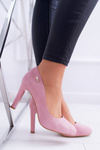 Women's Pink Stiletto Suede Sergio Leone Campbell pumps