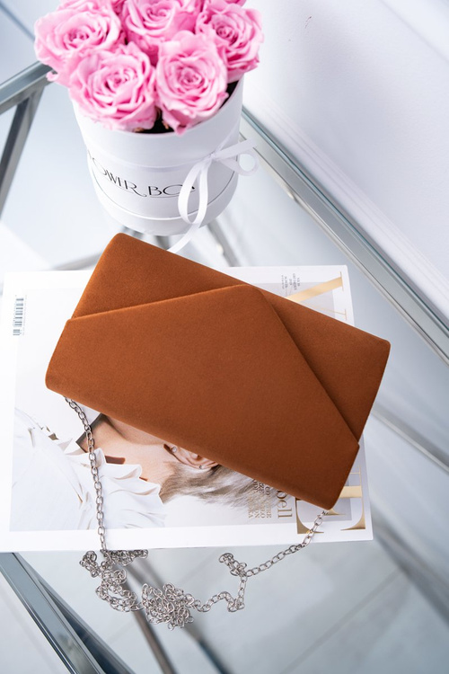 Women's Suede Handbag Camel Clutch Bag