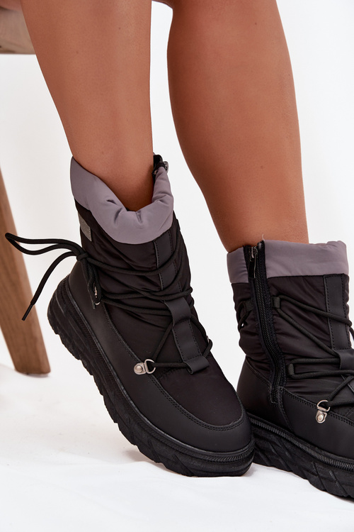 Women's Snow Boots with Zipper Lee Cooper LCJ-25-44-3930 Black