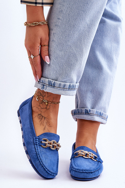 Women's Suede Loafers Blue Sorento