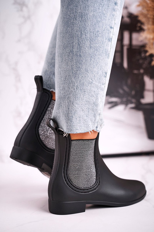 Women's Matt Galoshes Jodhpur Black Silver Answear