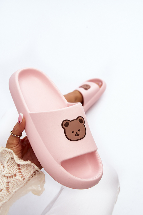 Light Women's Foam Flip-Flops With Teddy Bear Pink Lia