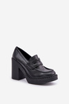 Pumps On Chunky Heel Made Of Eco Leather Black Eminza