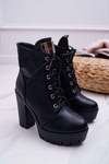 Women's High Boots Black Grunge Midow
