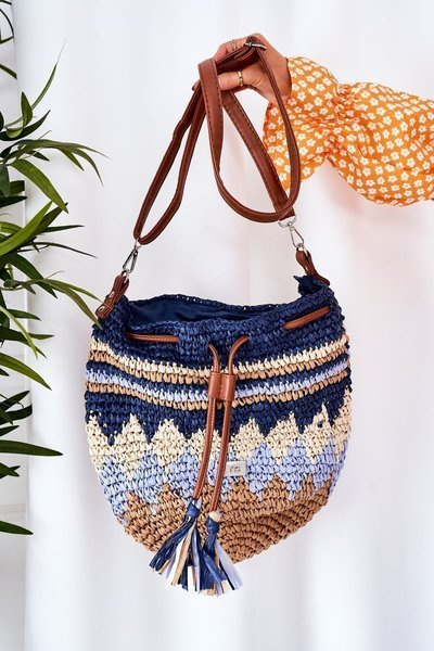 Braided Messenger Bag NOBO XK0430 Navy Blue