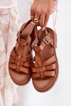 Eco Leather Women's Platform Sandals Camel Nendales
