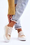 Comfortable Sneakers On The Platform Lee Cooper LCW-23-31-1808L Beige