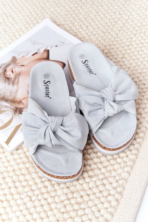 Slippers On A Platform Light Blue So Comfy