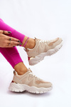 Classic Sport Platform Shoes Beige Bowie