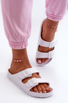 Women's Foam Flip Flops with Buckles White Luciene