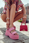 Fashionable Sandals On A Massive Platform Pink Mariel