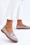 Comfortable Suede Women's Loafers Grey Lucca