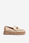 Eco Leather Women's Moccasins With Gold Decoration Zanita