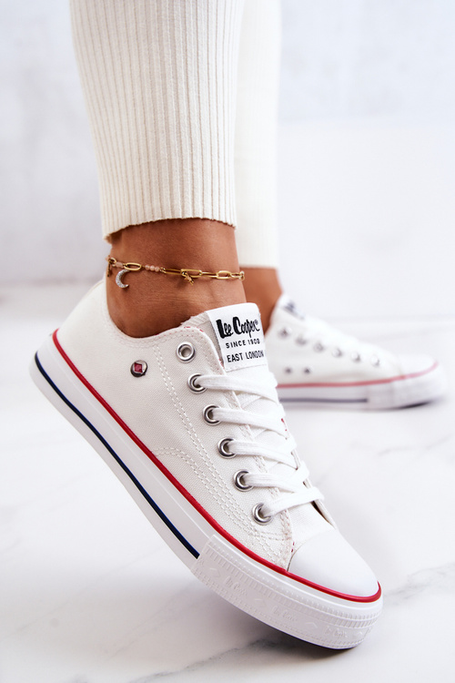 Trampki Damskie Lee Cooper Białe LCW-22-31-0875L